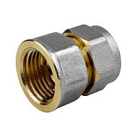 Муфта латунная никель 7002 Дн 26х3/4" ВР обжим Aquasfera Китай