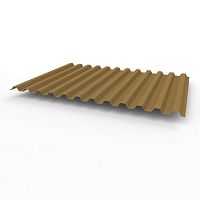 Профнастил оцинкованный с полимерным покрытием полиэстер С21 buildstor 0,45х1051мм RAL 1036 Перламутрово-золотой