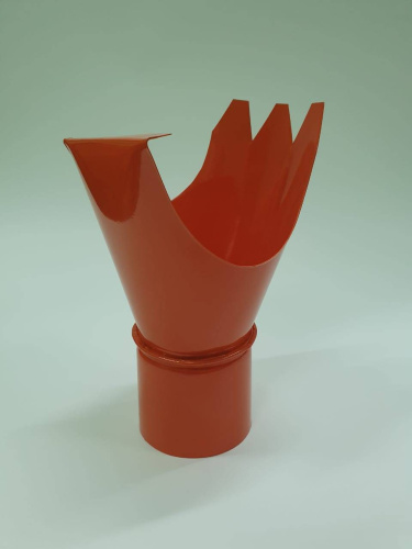 Воронка желоба оцинкованная накладная порошок ф120мм RAL 3000 фото 7 Воронка желоба оцинкованная накладная порошок ф120мм RAL 3000 фото 7