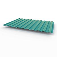 Профнастил оцинкованный с полимерным покрытием полиэстер С8 buildstor 0,35х1180мм RAL 5018 Бирюзово-синий