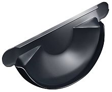 Заглушка желоба водосточного оцинкованная с полимерным покрытием Grand Line Optima ф125мм RAL 7024