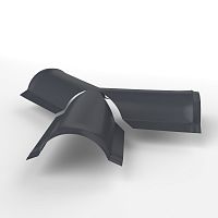 Y тройник полукруглого конька для кровли оцинкованный с порошковым покрытием 0,45x220x290мм RAL 7024
