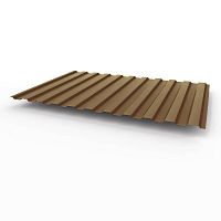 Профнастил оцинкованный с полимерным покрытием полиэстер С8 buildstor 0,45х1180мм RAL 8011 Орехово-коричневый