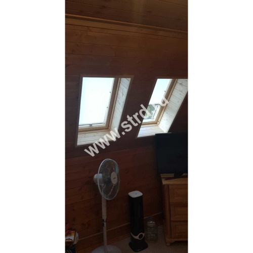 Окно мансардное дерево, лак ручка сверху Velux GLL MK08 1061 Дизайн WoodLine 78*140см фото 5