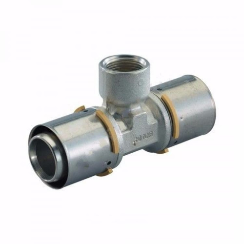 Тройник латунный S-PRESS PLUS Дн 20х1/2"х20 ВР пресс Uponor Финляндия