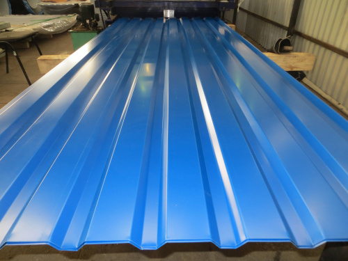 Профнастил оцинкованный с полимерным покрытием полиэстер С20 buildstor 0,7х1150мм RAL 5015 Небесно-синий фото 15