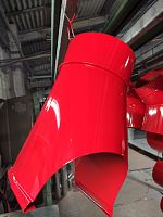 Воронка желоба оцинкованная накладная порошок ф220мм RAL 3020