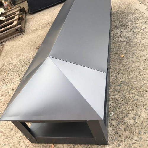 Дымник на трубу прямоугольный оцинкованный с полимерным покрытием до 1600мм RAL 9006 фото 5