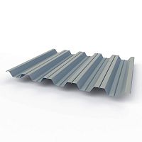 Профнастил оцинкованный с полимерным покрытием полиэстер НС35 buildstor 0,5х1060мм RAL 9006 Бело-алюминиевый