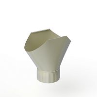 Воронка желоба оцинкованная накладная порошок ф150мм RAL 7032