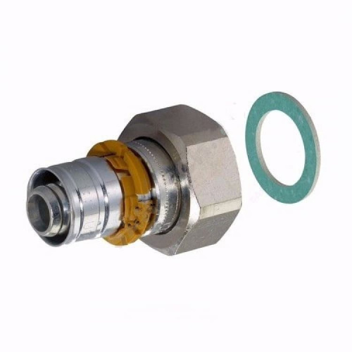 Муфта латунная S-PRESS PLUS Дн 32х1 1/4" Ру10 нак/гайка пресс Uponor Финляндия Муфта латунная S-PRESS PLUS Дн 32х1 1/4" Ру10 нак/гайка пресс Uponor Финляндия