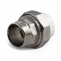 Муфта PP-R комбинированная разъемная серая наружн. резьба Дн 32х1/2" VALFEX Россия