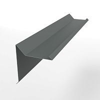 Планка ветровая двойная завальцовка оцинкованная с порошковым покрытием 0,45мм RAL 7005