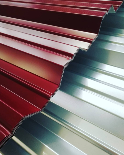 Профнастил НС35 - 0,5 - RAL 3031 оцинкованный, с полимерным покрытием (Полиэстер) фото 3