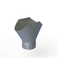 Воронка желоба оцинкованная накладная порошок ф150мм RAL 7000