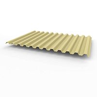 Профнастил оцинкованный с полимерным покрытием полиэстер С21 buildstor 0,5х1051мм RAL 1014 Слоновая кость