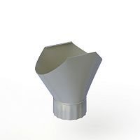 Воронка желоба оцинкованная накладная порошок ф180мм RAL 7040