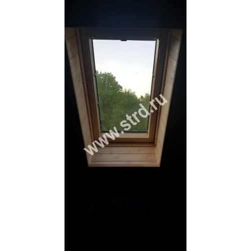 Окно мансардное дерево, лак ручка сверху Velux GLL FK06 1061 Дизайн WoodLine 66*118см фото 4