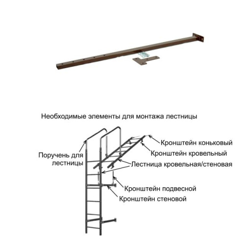 Кронштейн стеновой Optima Оцинков+порошковый окрас Grand Line Кронштейн стеновой Optima Оцинков+порошковый окрас Grand Line