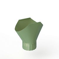 Воронка желоба оцинкованная накладная порошок ф150мм RAL 6021