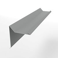 Планка ветровая двойная завальцовка оцинкованная с порошковым покрытием 0,45мм RAL 9006