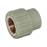 Муфта PP-R комбинированная серая внутр. резьба Дн 20х3/4" VALFEX Россия